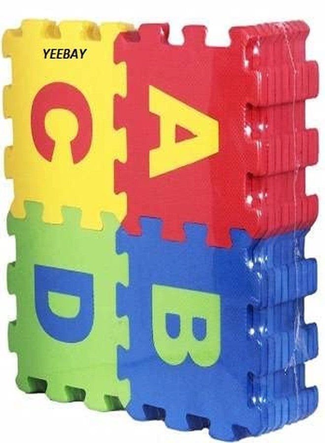 YEEBAY 36 Pieces Mini Puzzle Foam Mat for Kids, Interlocking Learning Alphabet and Number Mat for Kids - Multi-Color (Large) - Image 2